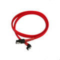 Sleeved 7pin SATA Cable 90 to 180 Degree with Latch